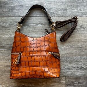 Jen & Co Rochelle Faux Croc Hobo Bag‎